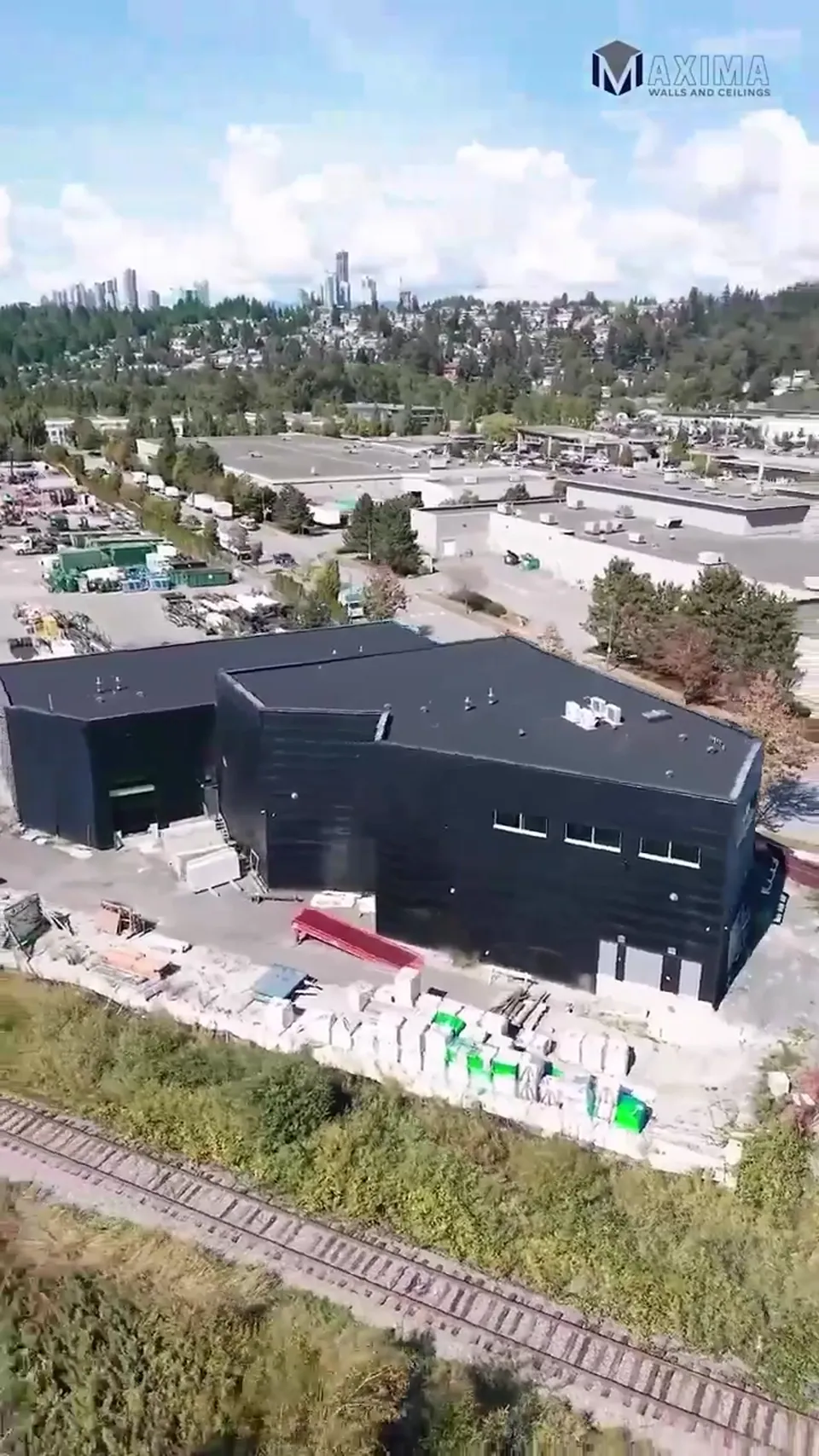 Novastone Market Crossing — second aerial exterior angle, black cladding