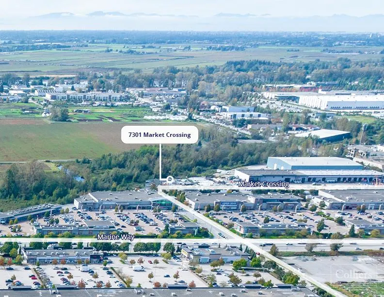 Novastone 7301 Market Crossing — Colliers labeled aerial of subject pad